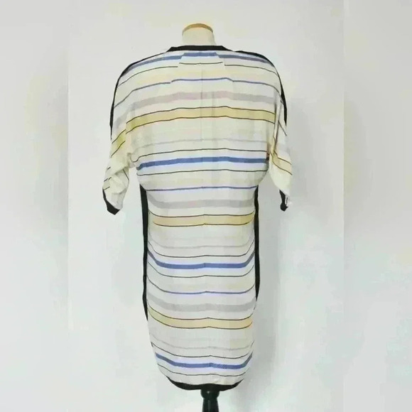 ISABEL MARANT ETOILE Beige Pink Blue 100% Silk Beach 3/4 Tunic Dress 34EU Small - Picture 3 of 12